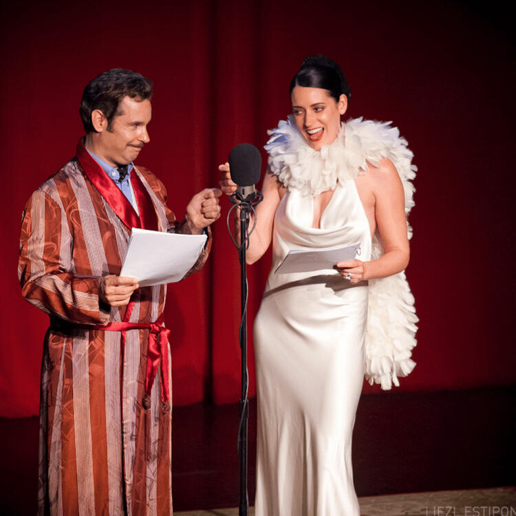 Paul F. Tompkins and Paget Brewster as Frank and Sadie Doyle